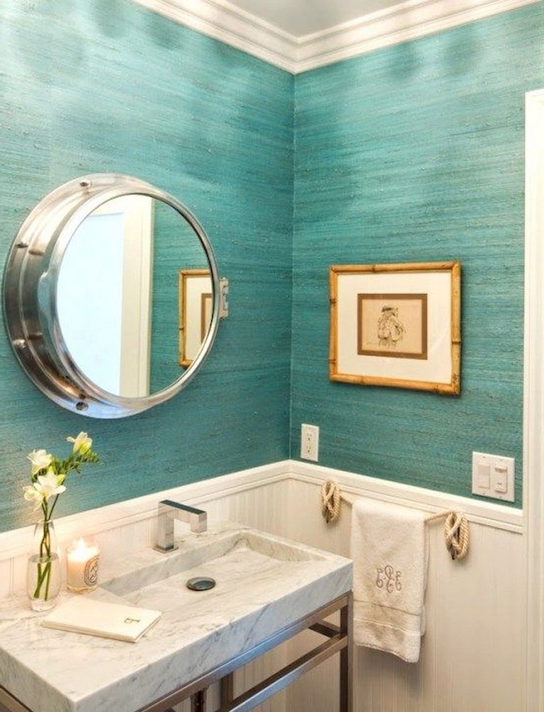 45 Remarkable Coastal Beach Bathroom Makeover Ideas