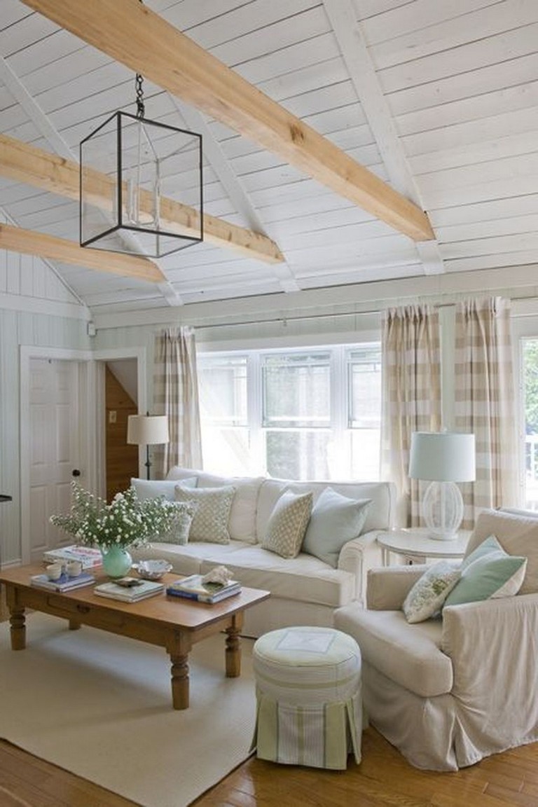 45+ Amazing White Wood Beams Ceiling Ideas For Cottage
